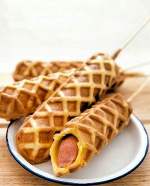 ماكنة وافل هوت دوج 6 حبات hot dog Waffles Makers 6pcs