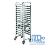 ترولي جاطات 1/1 GN ستانلس ستيل سعة 15 جاط Stainless Steel GN Pan Trolley