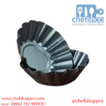 قالب تارت غير لاصق شكل ورده ايطالي High-carbon steel Non-Stick Flower Shaped Egg Tart Mold Cupcake And Muffin Mold 