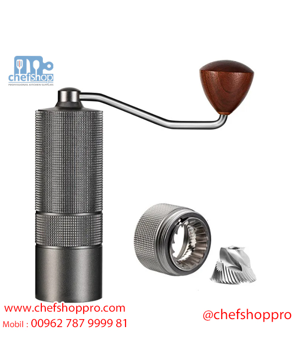 مطحنة اسبرسو متنقلة ستانلس ستيل  Portable Manual Coffee Bean Grinder High Quality CNC Stainless Precision Steel Core Bean Crusher Kitchen Supplies