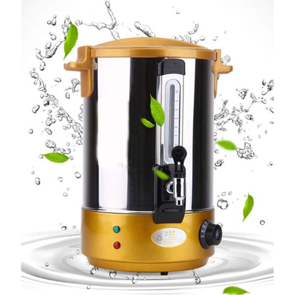 سخان ماء 18 ليتر Commercial Stainless Steel Percolate Coffee Maker Hot Water Urn for Catering,Stainless Steel, Automatic Temperature Control 18 liter 