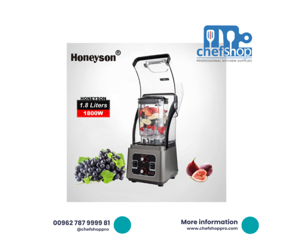 خلاط صناعي صامت - 1.8 ليتر صيني High-Speed Heavy Duty Electric Fruit Mixer Food Processor Multi-Function Juicer Smoothie Blender Low-Speed Juicer Low-Speed