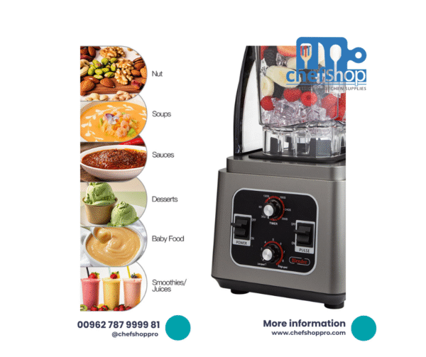 خلاط صناعي صامت - 1.8 ليتر صيني High-Speed Heavy Duty Electric Fruit Mixer Food Processor Multi-Function Juicer Smoothie Blender Low-Speed Juicer Low-Speed