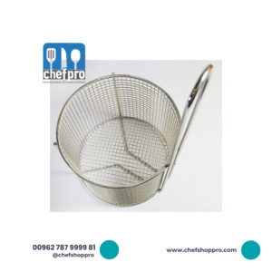 سلة شبك دائرية لطاولة تطحين الدجاج  304 Stainless Steel Mesh Spoon Frying Basket French Fries Basket